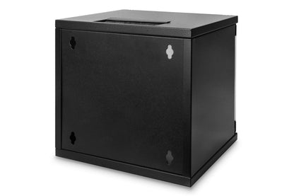 DIGITUS Network cabinet 10 inch - 6U - wall mounting - HxWxD 330x312x300mm - load capacity 30kg - useful depth 250mm - black