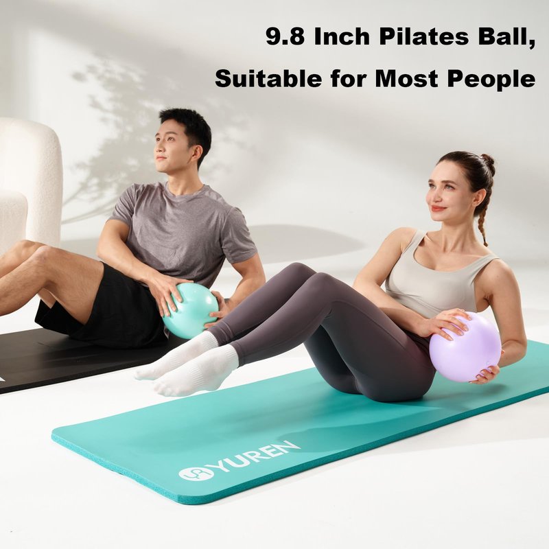 RYTMAT Small Pilates Ball 9.8 Inch Slip Resistant Exercise Ball - Green