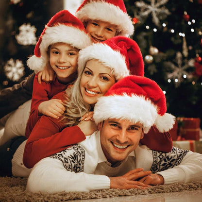 BALORAY Santa Hat for Adults Big Santa Hat Comfort Double Liner Plush Red Velvet