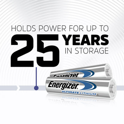 Energizer Ultimate Lithium AA Batteries (8 Pack), 1.5V Lithium Double A Batteries