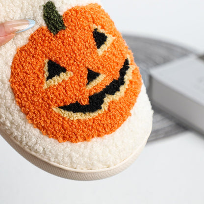 Gaolinci Cute Pumpkin Slippers, Home Cotton Slippers for Women (US 8-9)