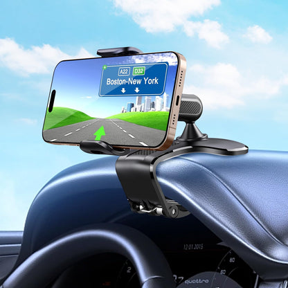Car Phone Mount,360 Degree Rotation Dashboard Car Phone Holder, Multifunctional car Dash Board Mobile Phone Holder,Universal Dash Clip Cellphone Mount Cell Phone Holder Clip for 4-7 inch Smartphones
