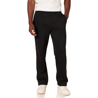 Amazon Essentials Men's Fleece Open Bottom Sweatpant (Available in Big and Tall), Black, M