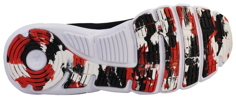 Under Armour Mens Charged Assert 9 Marble Running Shoe, Black(001 Red, 11.5 US