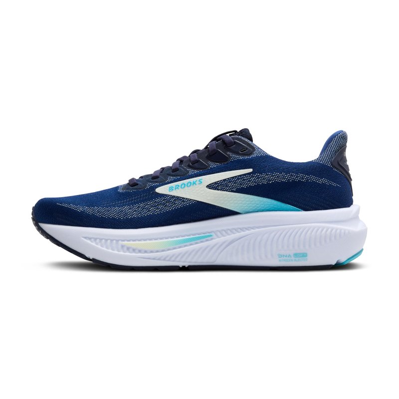 Brooks Women’s Ghost 17 Neutral Running Shoe - Navy/Green/Turquoise - 13 Narrow