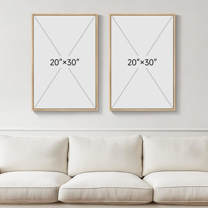 Framed Boho Sage Green Wall Art for Living Room, Large Mid Century Modern Tropical Leaf Canvas Artwork for Walls, 3 Piece Beige Orange Bohemian Wall Art Prints for Bedroom Kitchen Hallway, 16x24 Inch