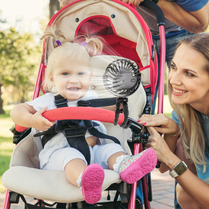 JYJZPB Mini Portable Stroller Fan Clip On for Baby with Flexible Tripod,3 Speed 360° Rotate Rechargeable Handheld Baby Stroller Fan,Cooling Baby Fan for Stroller & Car Seat,Crib,Bike,Treadmill,Travel