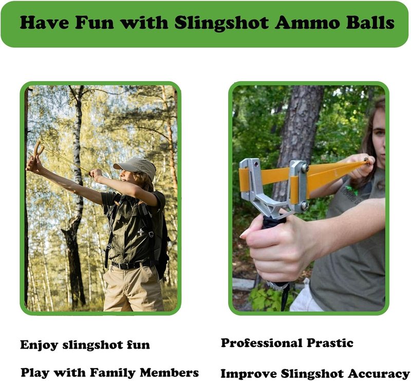 Biodegradable Clay Slingshot Ammo Balls - 1/2 Inch (12mm - 13mm) for Hunting & Target Practice