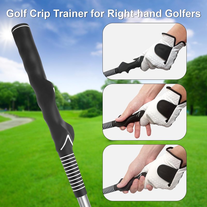 Beauyist Pro-Level Retractable Golf Swing Trainer - Right-Handed Click Stick Golf Grip Trainer | Practice & Pre-Round Warm-Up Golf Training Aid