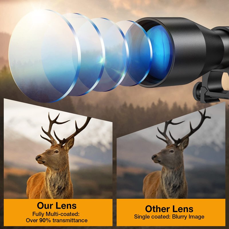 CVLIFE 4x32 Compact Rifle Scope Crosshair Optics Hunting Scope with 20mm Mounts