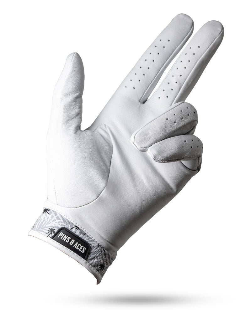 Pins & Aces - Palm Sunday Golf Glove Design - Premium AAA Cabretta Leather, Long-Lasting Durable Tour Glove for Men or Women - Premium Leather Golf Glove Left & Right Hand (X-Large, Left)