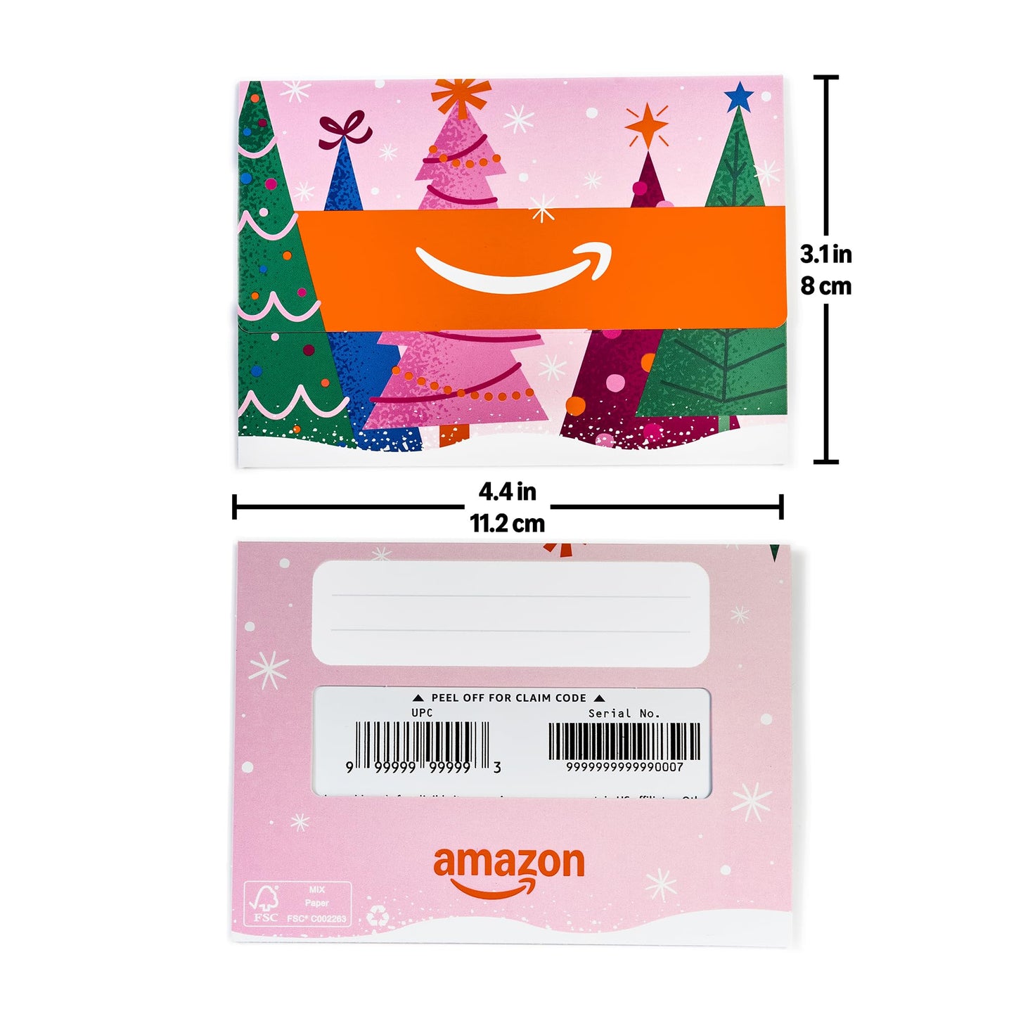 Amazon Physical Gift Card in Mini Envelope - Festive Trees | Christmas, Winter