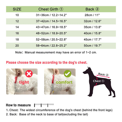 Warm Cozy Dog Coat Jacket with Harness - Waterproof Upgrade for Winter Cold Weather - Small to Large Dogs