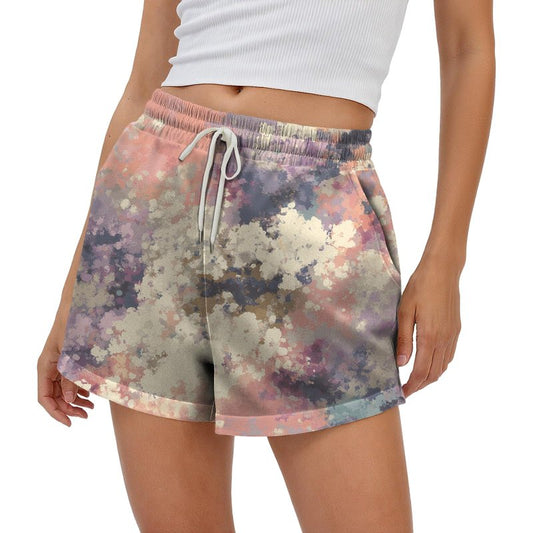 domirica Camouflage Sweat Shorts for Women Lightweight Breathable Comfortable Athletic Shorts with Pockets Women Elastic Waist Soft Casual Sweat Drawstring Design Loose Fit Beachwear Fashion Trendy,S