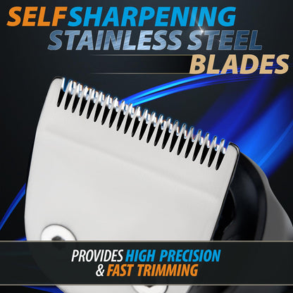 Beard Trimmer, 21 Piece All-in-One Mens Grooming Kit and Hair Clipper, Nose, Ear,Body and Face, Electric Razor with USB Recharge Dock