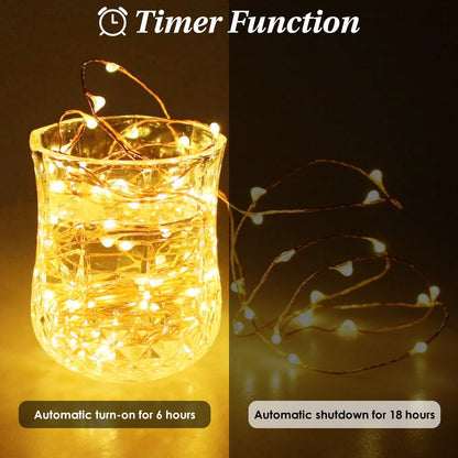 4Pack 80FT 240LED Christmas Fairy Lights Battery Operated with Remote & Timer | 8 Modes Twinkle String Lights Battery Powered Indoor Outdoor Waterproof for Bedroom Wedding Christmas Décor