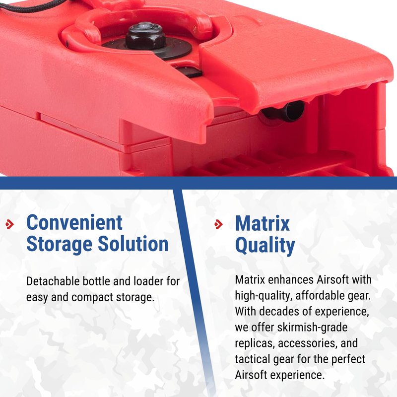 Evike Airsoft - Matrix Winding 6mm BB Speed Loader for M4-Style Airsoft Magazines (Color: Red), 101056-MFG