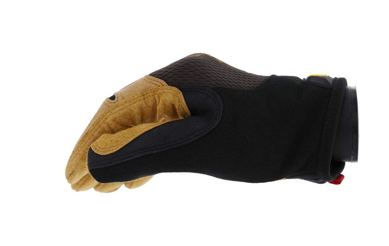 Mechanix Wear Original Leather Gloves - Durable Synthetic Leather Gloves for Protecting Hands - Comfort Fit - Breathable - Abrasion Resistant - Machine Washable - Brown/Black - Large
