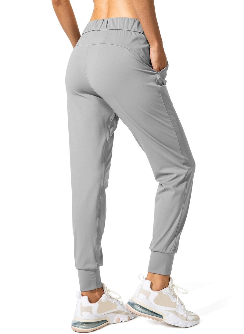 SANTINY Women's Joggers Pants Pockets Drawstring Running Sweatpants for Women Lounge Workout Jogging(Light Grey_M)