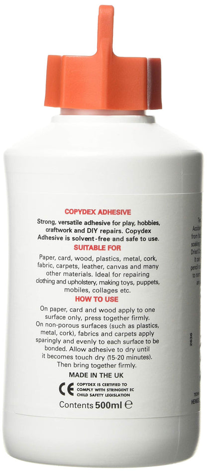 Copydex Bottle Adhesive 4598 1654, White, 500ml