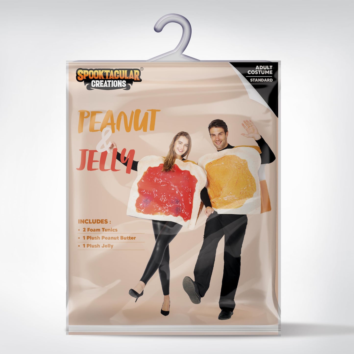 Spooktacular Creations Peanut Butter and Jelly Costume, Halloween Adult Couple Costume for Halloween Dress Up Party