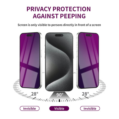 2 Pack Privacy Screen Protector for iPhone 16 Pro Max Tempered Glass 6.9inch Private Saver Anti-Spy Eye Protection Anti-Scratch Full Coverage