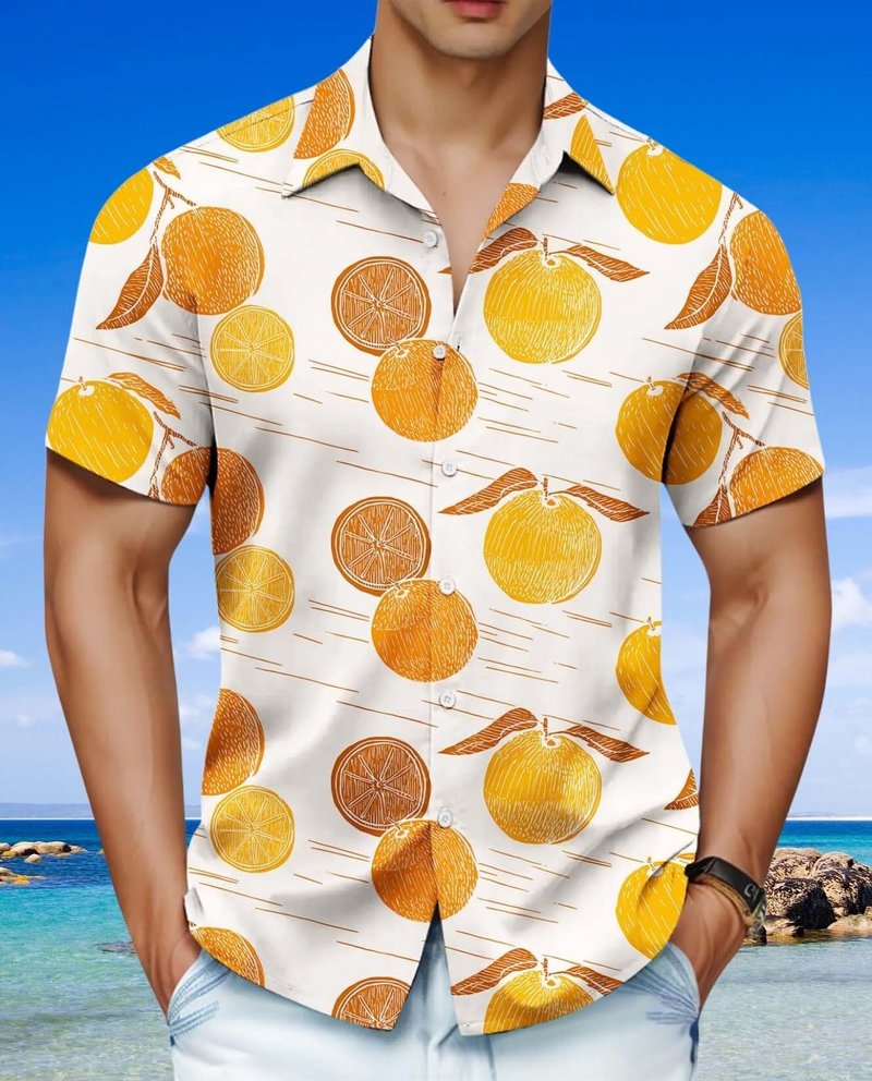 Mens Hawaiian Shirt Short Sleeve Button Down Shirts Tropical Floral Summer Beach Shirts
