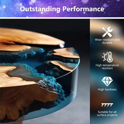 Epoxy Resin 64OZ - Crystal Clear Epoxy Resin Kit - No Yellowing No Bubble Art Resina Casting Resins for Art Crafts, Jewelry Making, Wood & Molds(32OZ x 2)