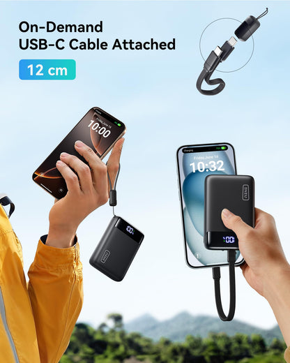 INIU 20000mAh Power Bank, Smallest Fast Charging Portable Charger, USB C In&Out Mini Powerbank, External Phone Battery Pack for iPhone 17 16 15 Pro Samsung S25 S24 Airpods iPad etc Travel & Camping