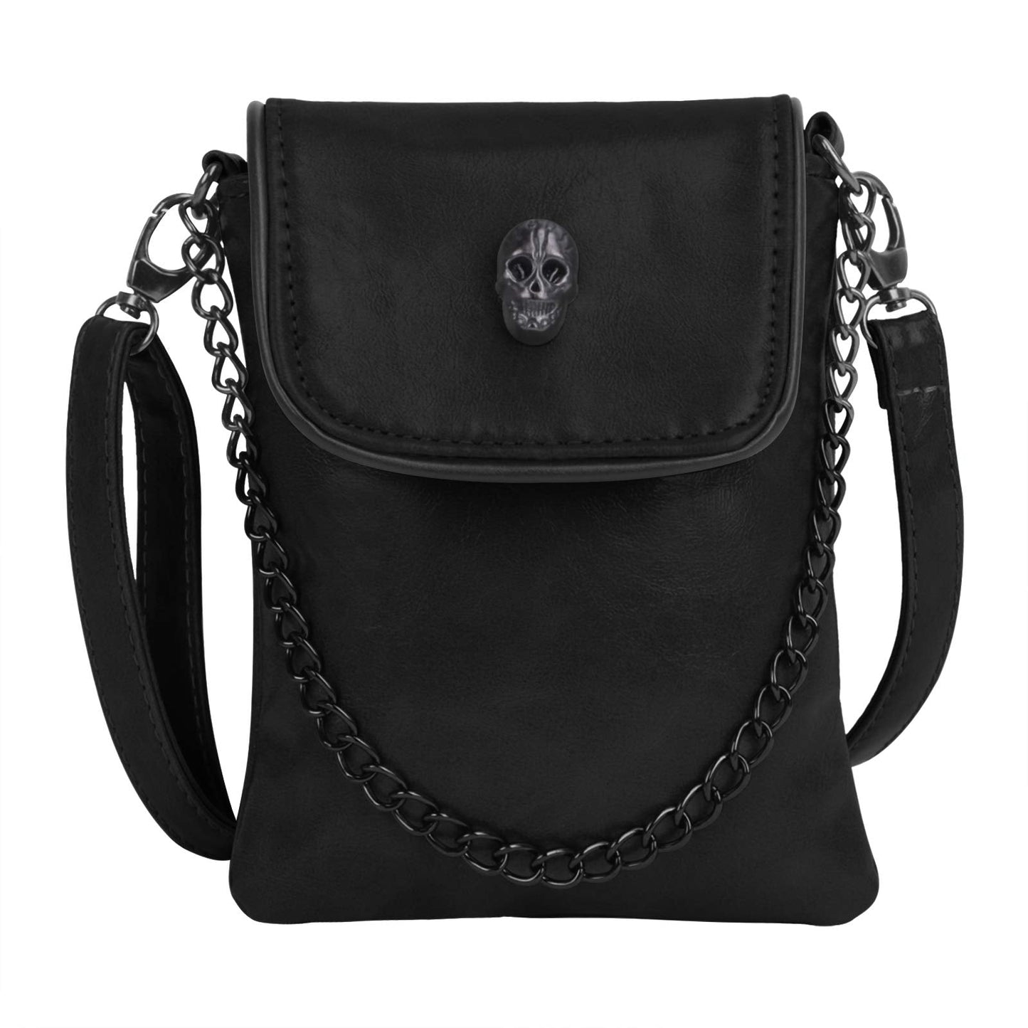 Studded Skull Gothic Mini Chain Crossbody Shoulder Bag Satchel Travel Leather Tote Handbag Purse