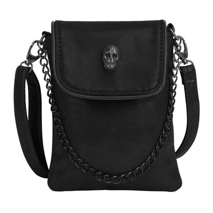 Studded Skull Gothic Mini Chain Crossbody Shoulder Bag Satchel Travel Leather Tote Handbag Purse