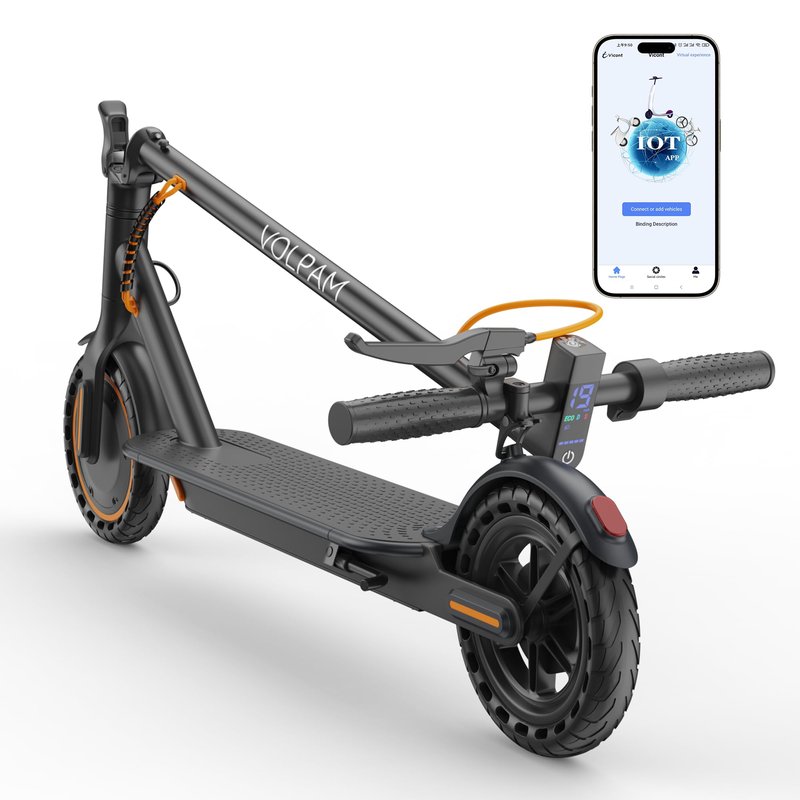 Electric Scooter for Adults, Max Speed 19 MPH, Up to 15 Miles Range, 350W Motor Adult E-Scooter, 8.5" Solid Tire, Foldable Scooter with Dual Braking, Smart APP, Light Control for Campus, Commuter