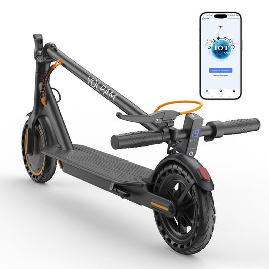 Electric Scooter for Adults, Max Speed 19 MPH, Up to 15 Miles Range, 350W Motor Adult E-Scooter, 8.5" Solid Tire, Foldable Scooter with Dual Braking, Smart APP, Light Control for Campus, Commuter