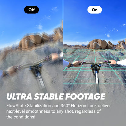 Insta360 X4 Standard Bundle - Waterproof 8K 360 Action Camera, 4K Wide-Angle Video, Invisible Selfie Stick Effect, Removable Lens Guards, 135 Min Battery Life, AI Editing, Stabilization