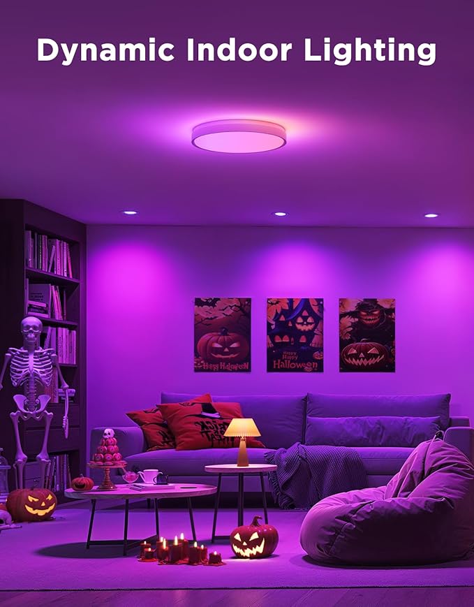Govee Smart Light Bulbs, Color Changing Light Bulb, Work with Alexa and Google Assistant, 16 Million Colors RGBWW, WiFi & Bluetooth LED Light Bulbs, Music Sync, A19, 800 Lumens, 4 Pack