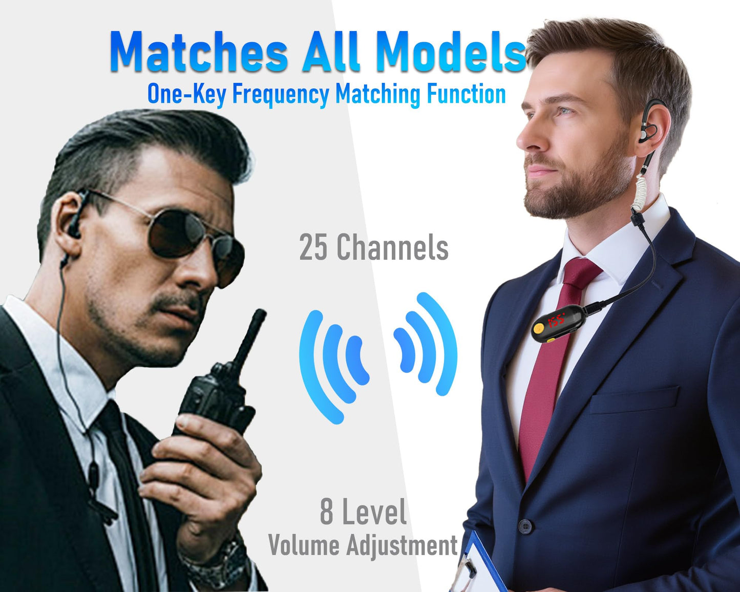 ELIDAIP T-M9 Super Mini Walkie Talkies with Earpieces Mini Two Way Radios
