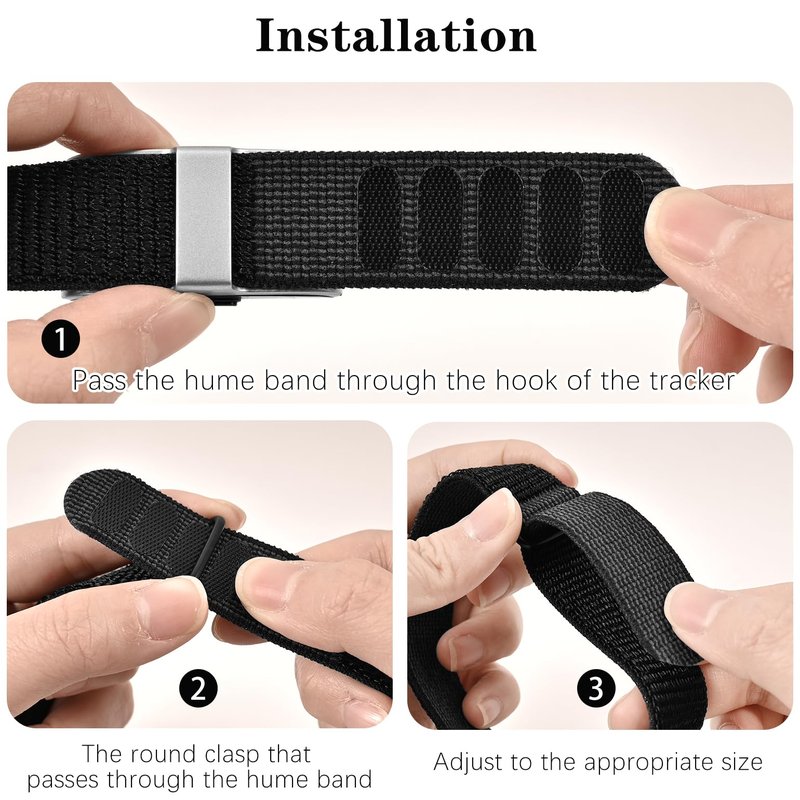 Oanux Nylon Loop Ankle/Arm/Wrist Band Compatible with Hume Band Replacement, Hook and Loop Breathable Soft Bicep Strap for Hume Band