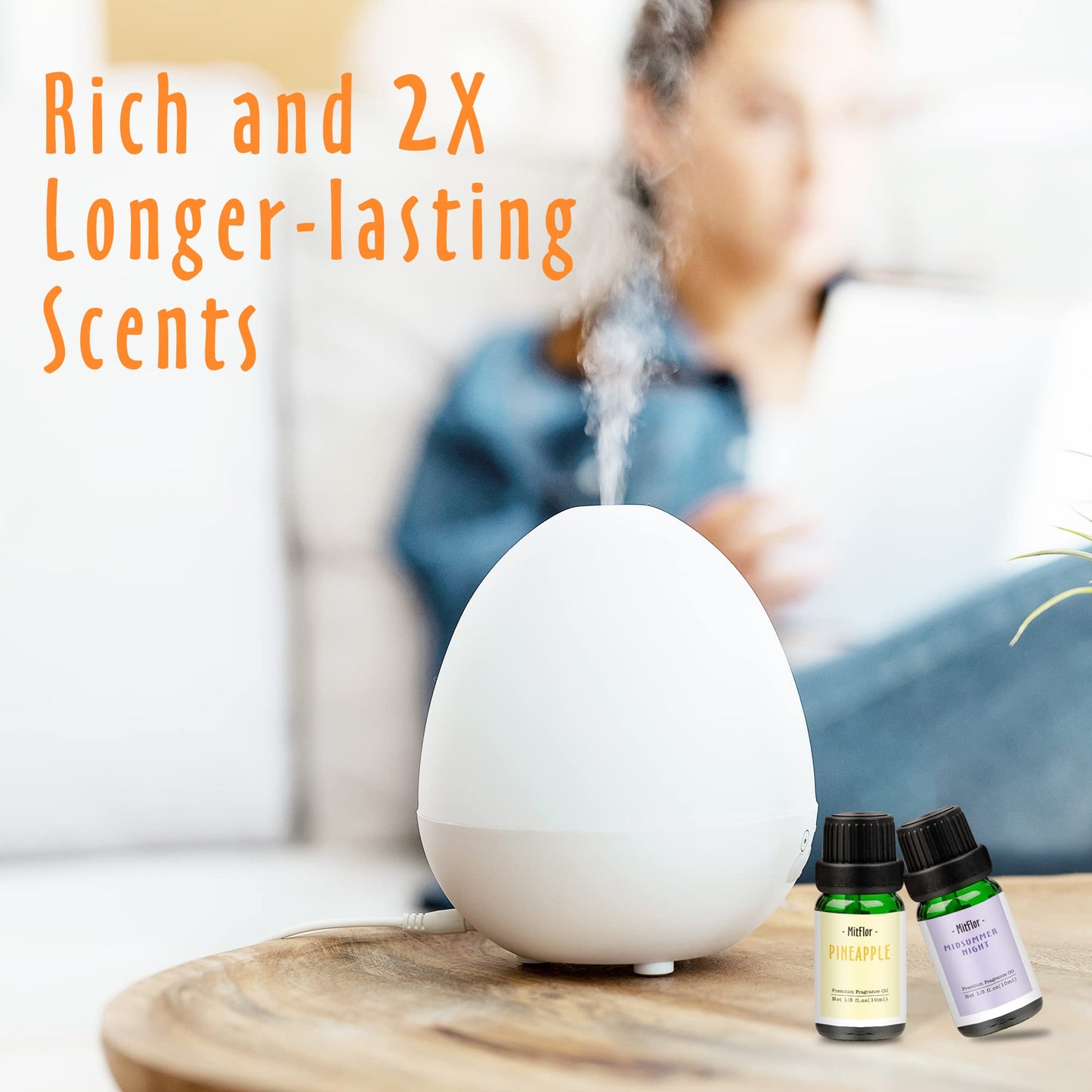 Summer Essential Oils for Diffusers for Home, MitFlor Fragrance Oil Set, Soap & Candle Making Scents, 6x10ml with Ocean, Midsummer Night, Pineapple and More, Aromatherapy Perfume Oil Gift Set