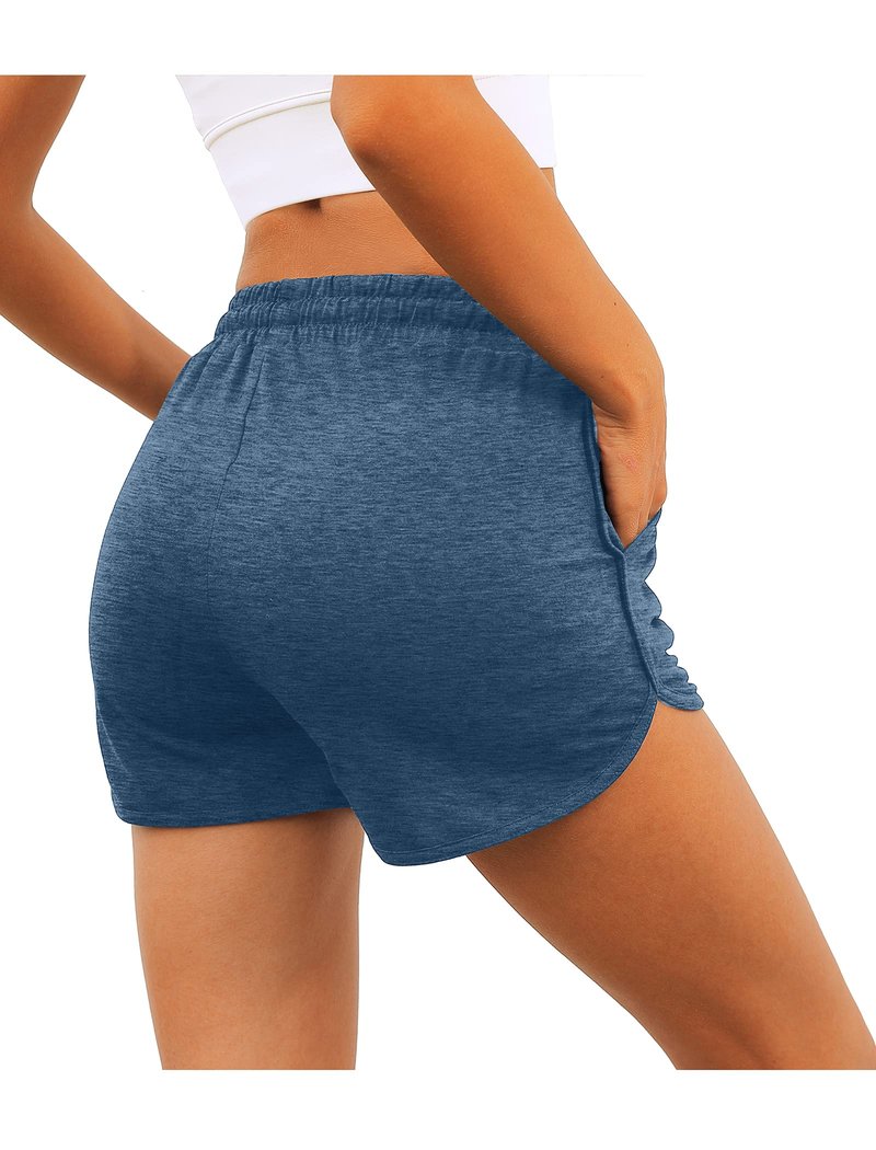 Womens Athletic Shorts Casual Summer Clothes Navy Blue M