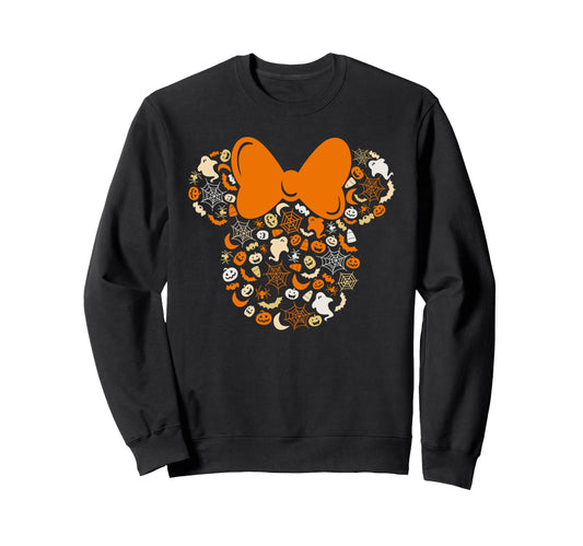 Disney Minnie Mouse Halloween Ghosts Pumpkins Spiders Sweatshirt