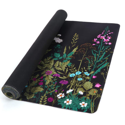 iCasso Desk Mat, Big Desk Pad, XXL Extended Gaming Mouse Pad, Large Mouse Pad for Desk Rubber Base Mousepad with Stitched Edges, Keyboard Mouse Mat for Work, Game, Office, Home - Weeds