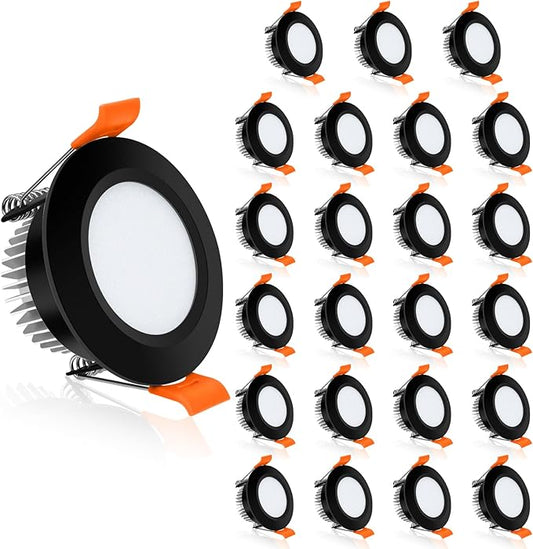 YGS-Tech 2 Inch LED Recessed Lighting, Dimmable Downlight 3W(35W Halogen Equivalent), CRI80, 2700K Ultra Warm White Ceiling Light with LED Driver (24 Pack)