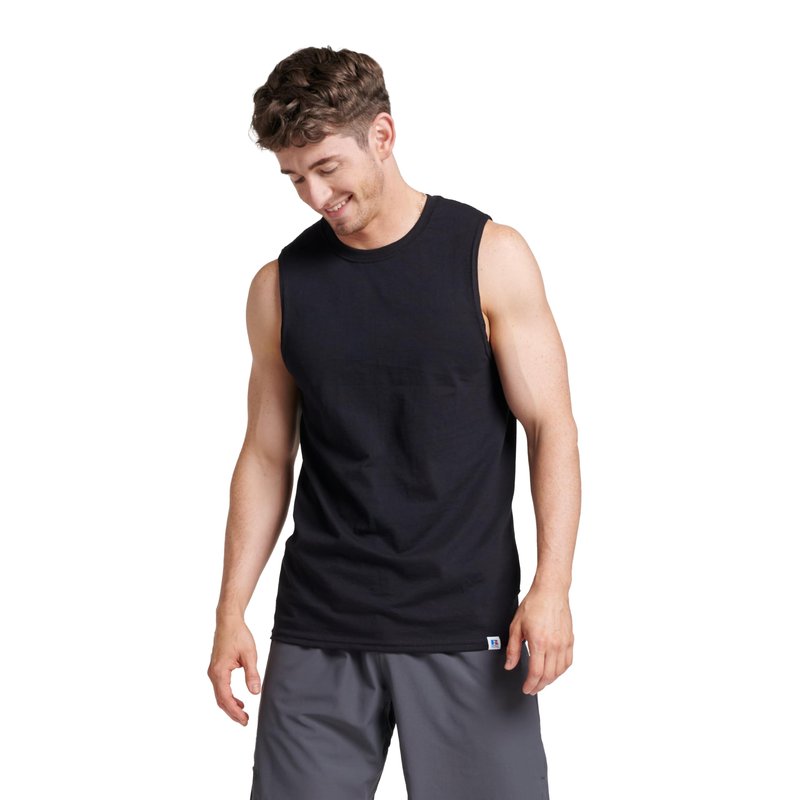 Russell Athletic Men's Cotton Basic Muscle,Basic J Navy,Medium