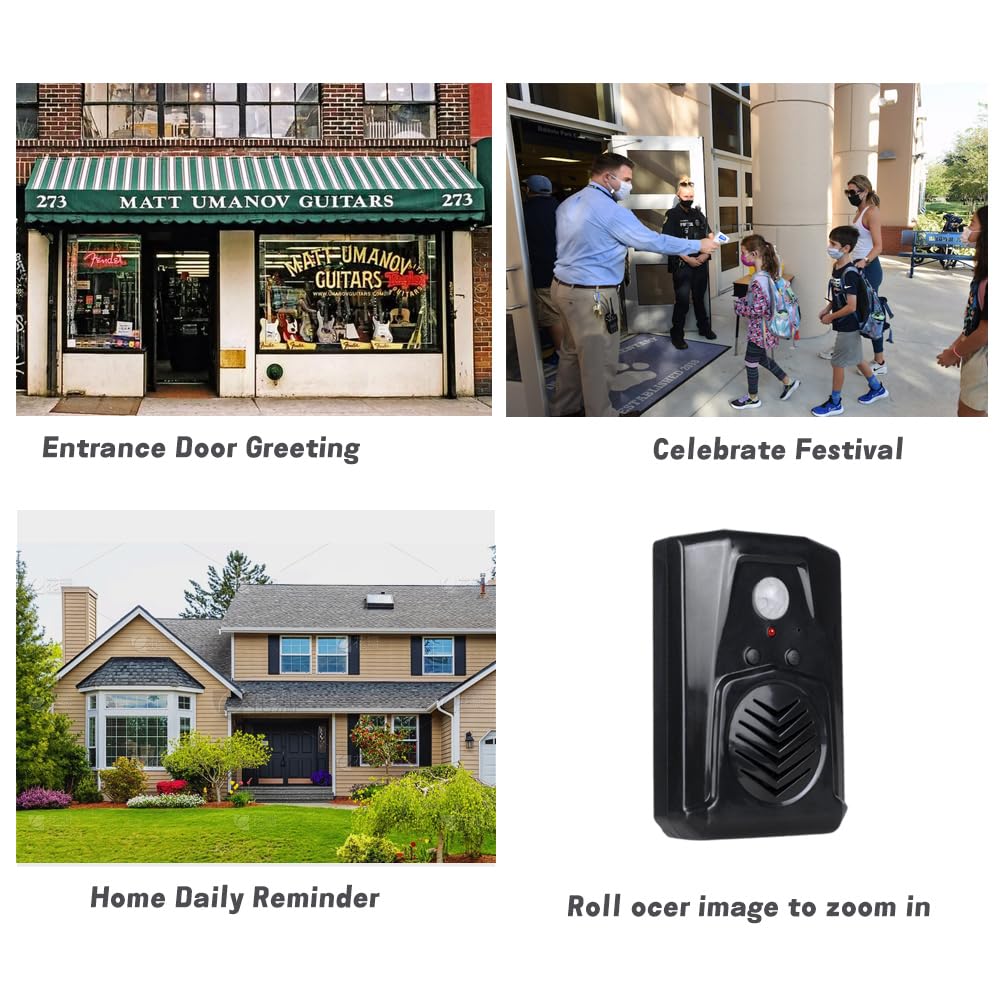 Replaceable Voice Motion Sensor PIR Infrared Sound Player Haunted House Scream Box Speaker with USB Download Function Christmas MP3 Horror Happy Music Motion Activated Voice Playe