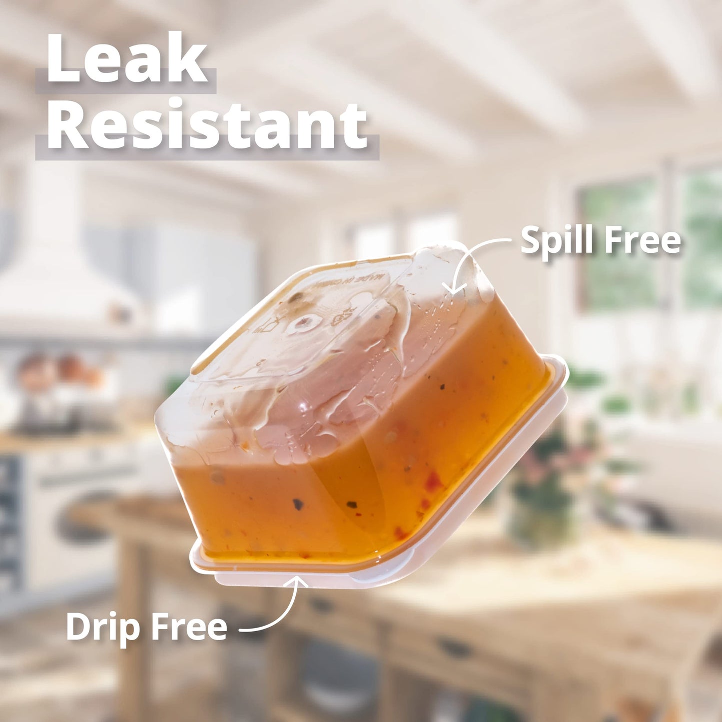 Greenco Mini Rectangular Storage Containers, 20 Pack, 2.03 Oz Reusable Small Plastic Storage Container Jars with Lids | Perfect for Baby Food, Snacks, Sauces, Candy, Freezer & Dishwasher Safe