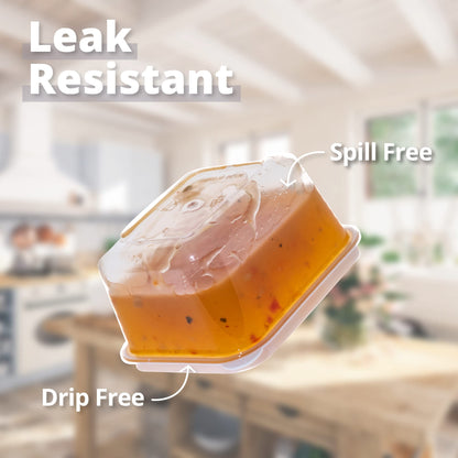 Greenco Mini Rectangular Storage Containers, 20 Pack, 2.03 Oz Reusable Small Plastic Storage Container Jars with Lids | Perfect for Baby Food, Snacks, Sauces, Candy, Freezer & Dishwasher Safe