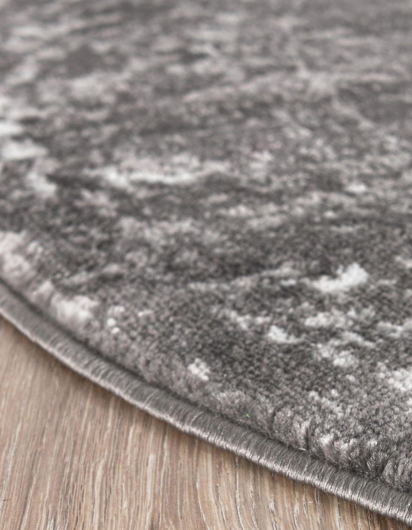 Unique Loom Sofia Collection Area Rug - Casino (4' 1" x 6' 1" Oval, Dark Gray/ Ivory)