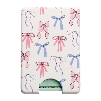Casely MagWallet | Starfish Wishes | Coral Pink Shimmer | Slim Wallet Card Holder | Compatible with MagSafe | Soft-Touch Hard Silicone | Holds Up to 3 Cards