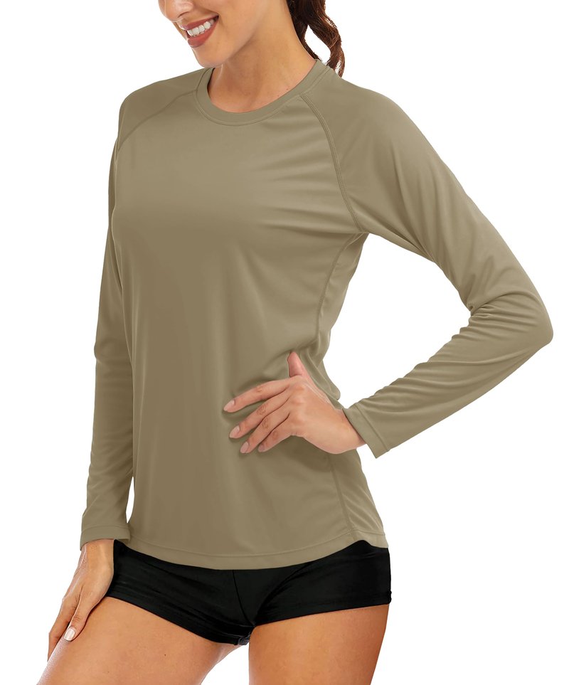 MAGCOMSEN T Shirts for Women Long Sleeve Sun Protection Shirts Fishing Shirts Workout Shirts for Women Summer Running Shirts Womens Tee Shirts