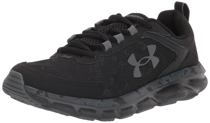 Under Armour Men's Charged Assert 9 Camo, Black/Black, 15 US